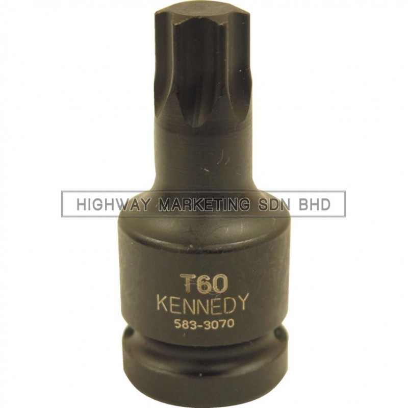 Kennedy 1/2" SQ DR T40-T70 Torx Impact Socket