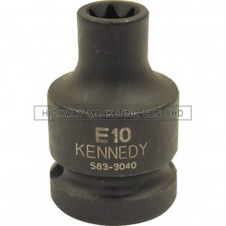 Kennedy 1/2" SQ DR E10-E24 Torx Impact Socket