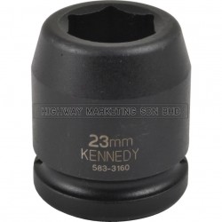 Kennedy 3/4" SQ DR 6pt Metric Standard Length Impact Socket