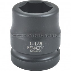 Kennedy 1" SQ DR 6pt Inch Standard Length Impact Socket