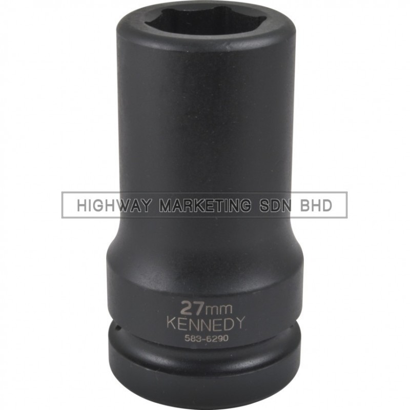 Kennedy 1" SQ DR 6pt Metric Deep Length Impact Socket