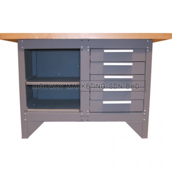 Senator SEN4055050K 5 Drawer Cabinet & Shelf Workbench