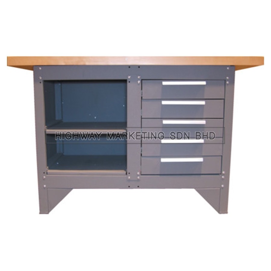 Senator SEN4055050K 5 Drawer Cabinet & Shelf Workbench
