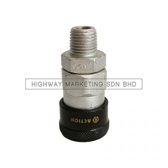 Action 20SM 1/4" Male Thread Quick Coupler