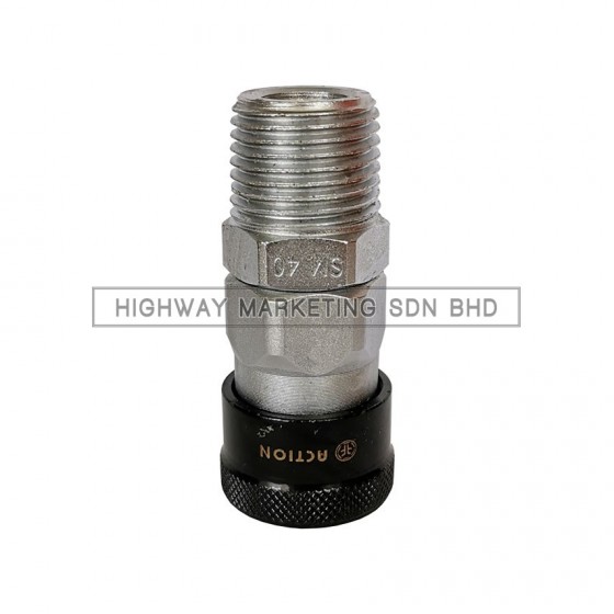 Action 40SM 1/2" Male Thread Quick Coupler