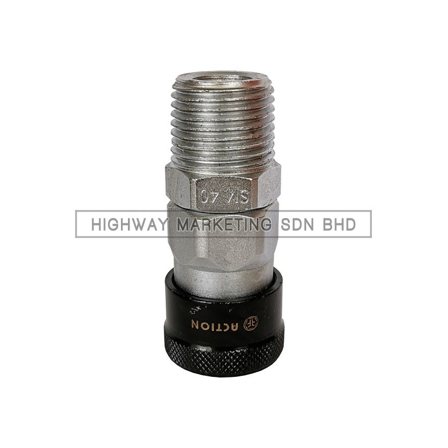 Action 40SM 1/2" Male Thread Quick Coupler