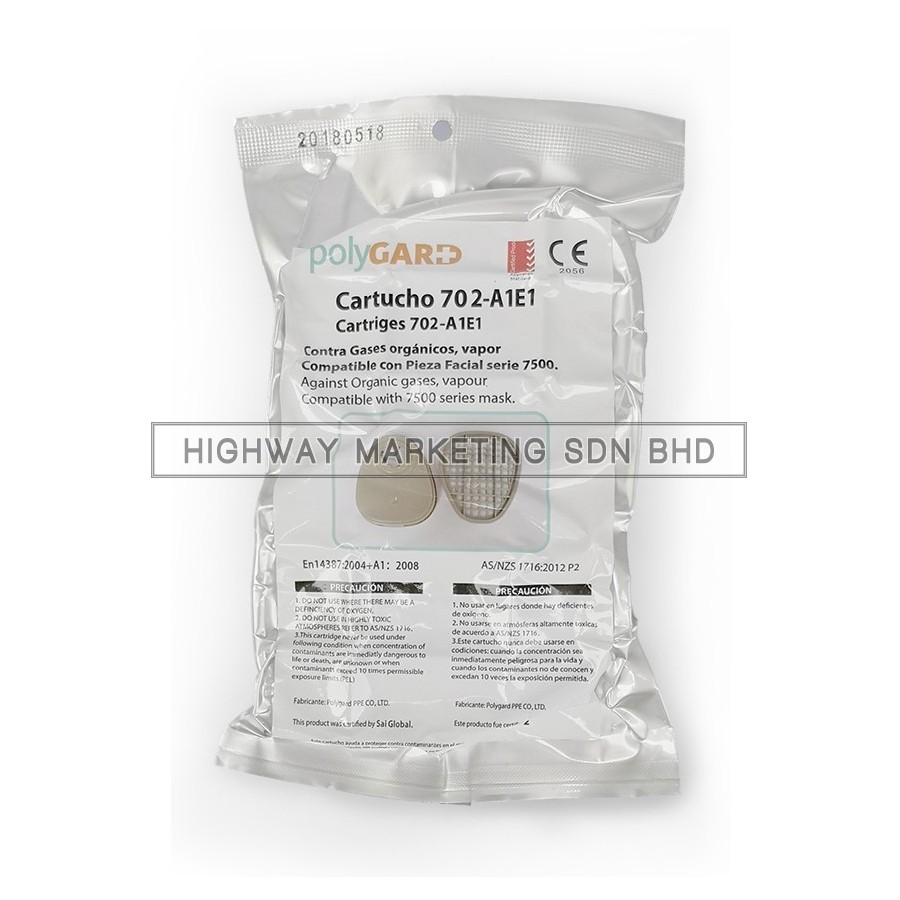 Polygard 702 Acid Gas & Organic Vapor Cartridges