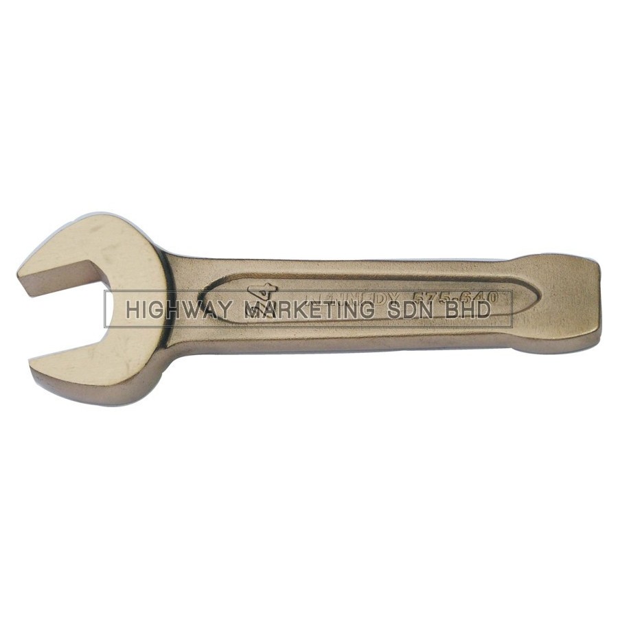 Kennedy Aluminium Bronze Spark Resistant Open End Slogging Wrench Kennedy Aluminium Bronze Spark Resistant Open End Slogging Wrench