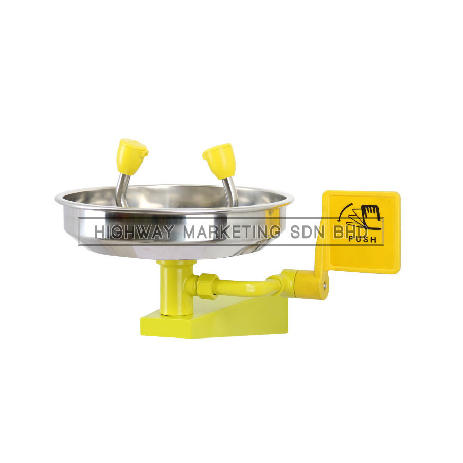 Hi-Safe HSF-40-9081 S/S Wall Mounted Eyewash