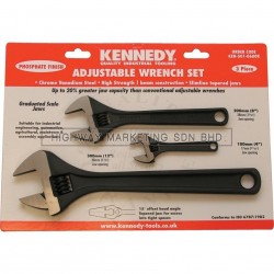 Kennedy KEN5010600K Phospahte Finish Adjustable Wrench Set of 3