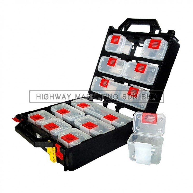 Dynatool DYN-10-5250 12 Compartment Plastic Storage Assorted Case