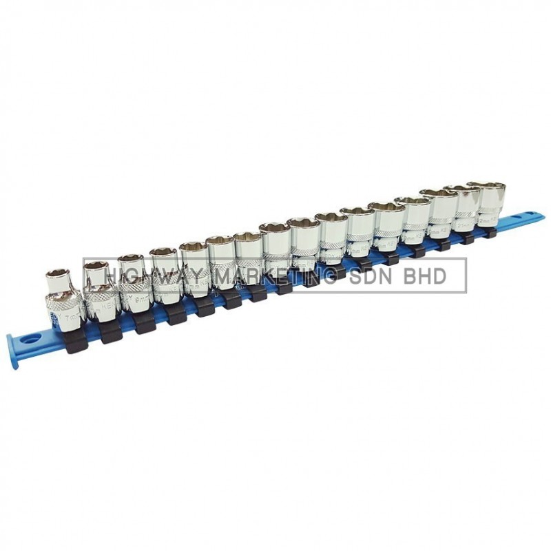 Dynatool DYN-10-8900 1/4" Socket Rail with 16 Clips